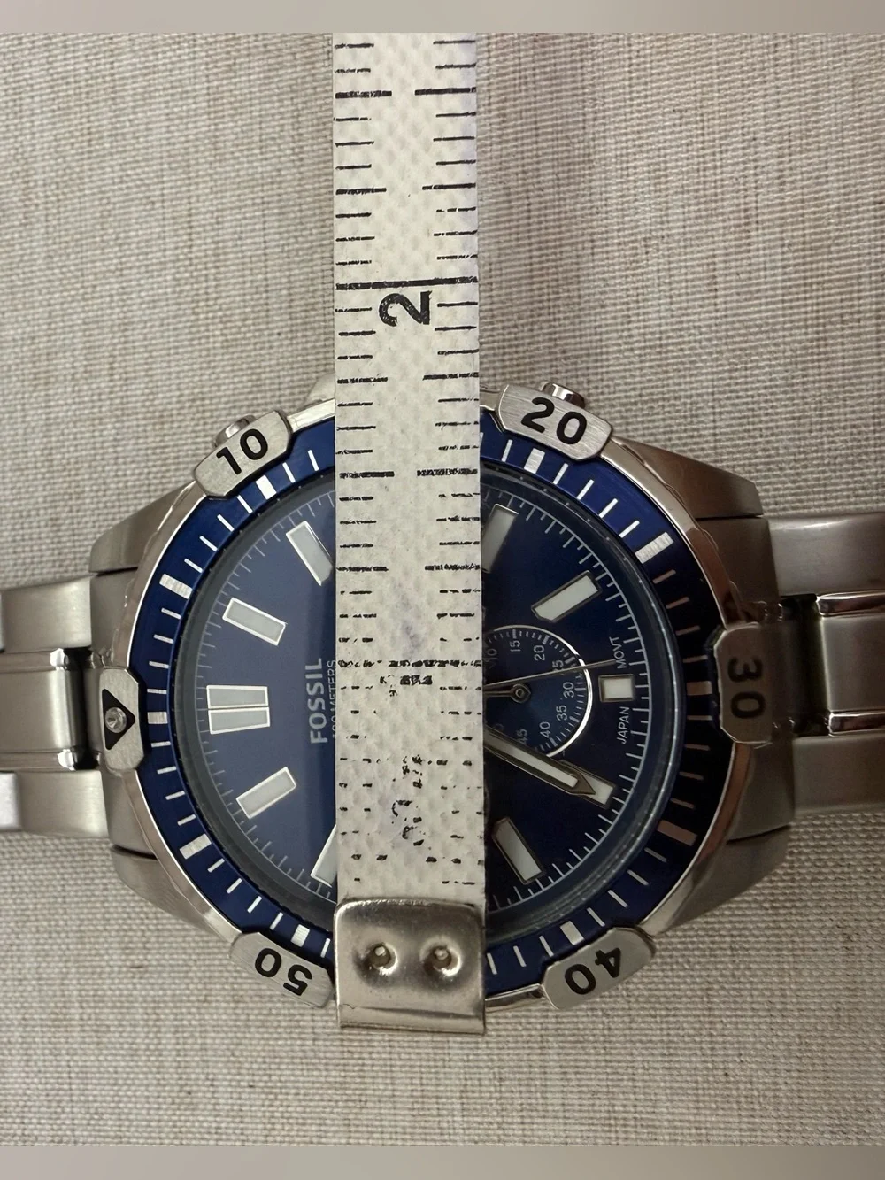 Fossil Garrett Chronograph Stainless Steel Blue Dial Men's Watch FS5623